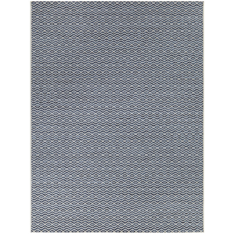 Matthies Cream Transitional Diamond Indoor/Outdoor Area Rug, Square 6'7"