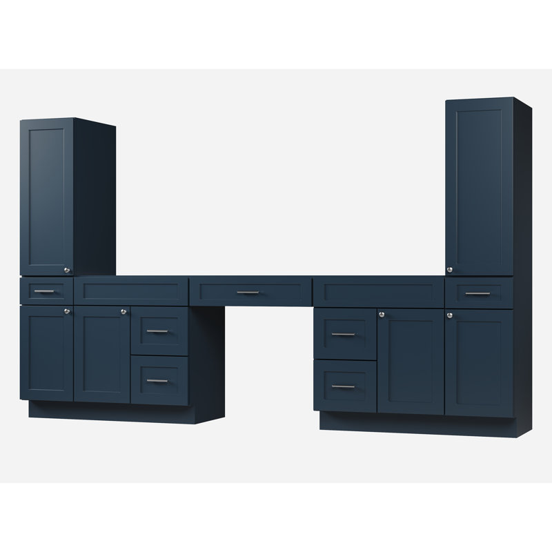 Meuble-lavabo double Disar, Bleu