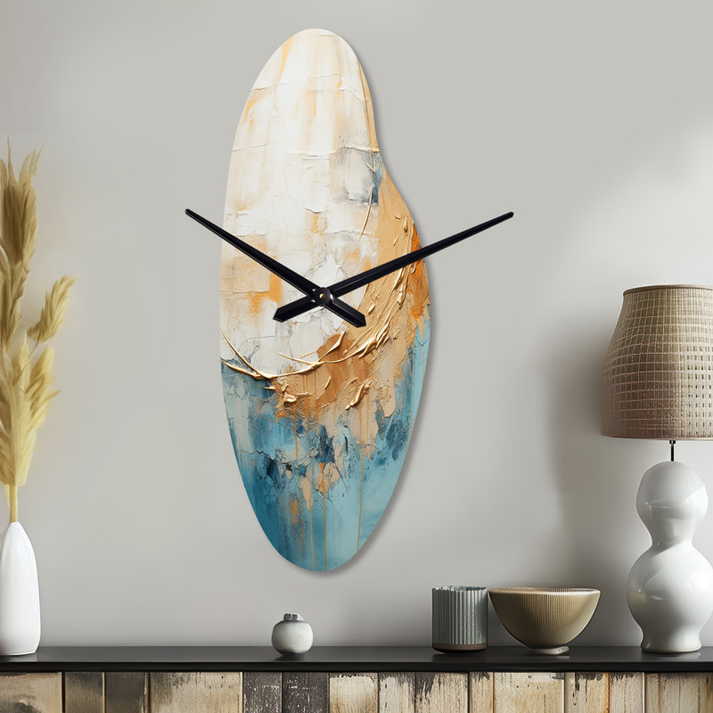 Horloge murale - Fusion or et bleu - Fusion I, Moyenne
