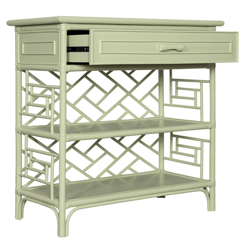 Chippendale End Table, Celery Green