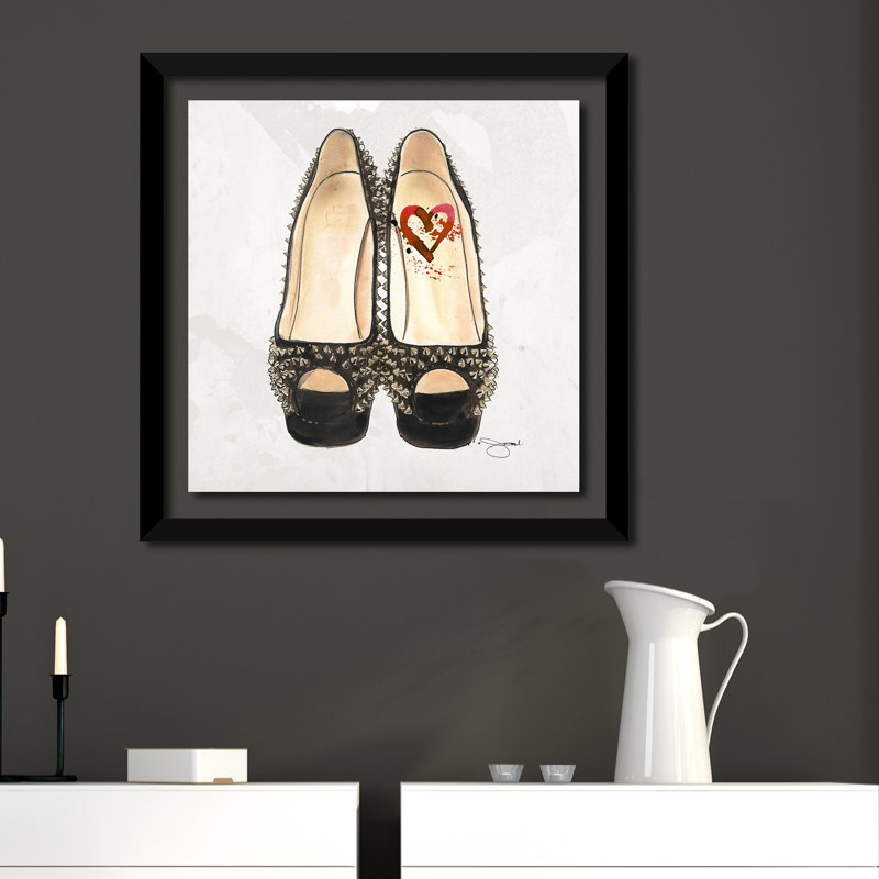 «Heart and Sole», impression sur toile, H 25,5 po x l 25,5 po x P 1 po, Cadre noir