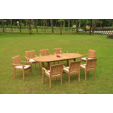 Montecito Outdoor 11 - Piece Teak Dining Set