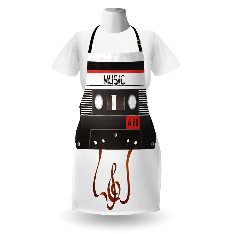 Tablier de musique East Urban Home, unisexe, cassé, taille adulte, blanc caramel orange