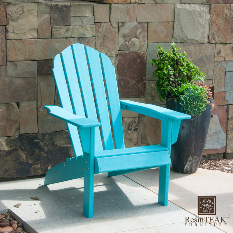 Chaise Adirondack en plastique ResinTEAK, Bleu aqua
