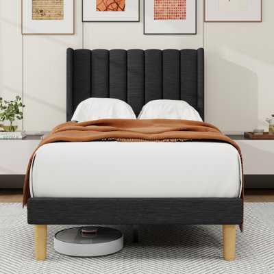 Sutter Upholstered Wingback Bed