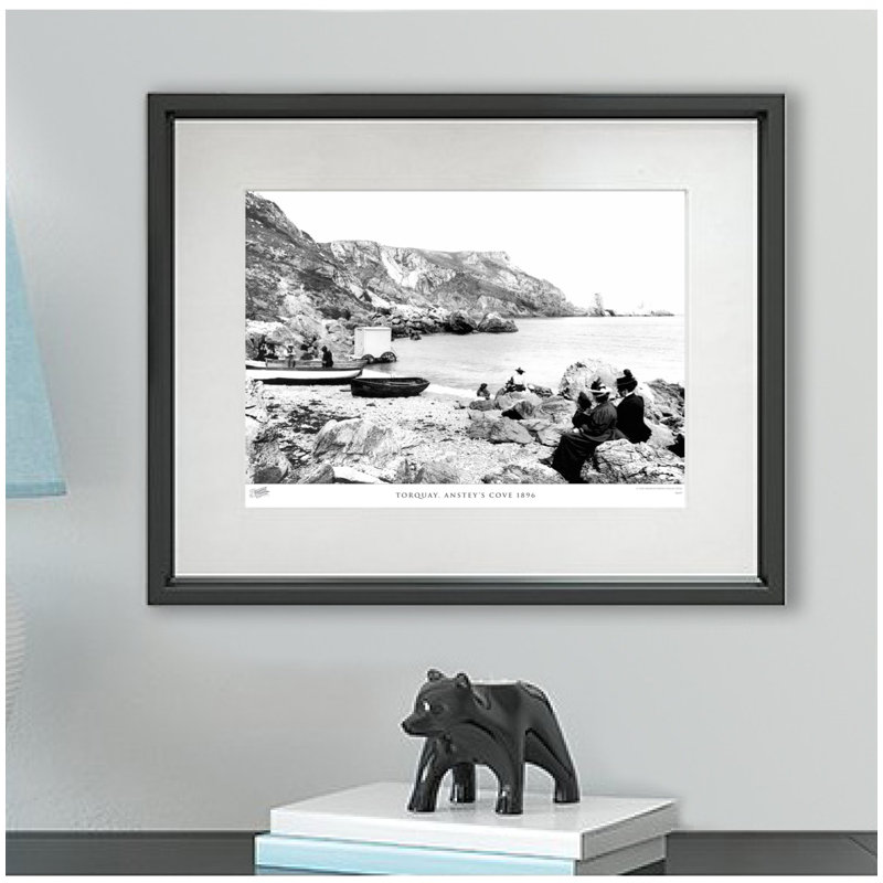 Torquay, Anstey's Cove 1896 1 Piece Single Picture Frame Wall Art, 40cm H x 50cm W x 2.3cm D