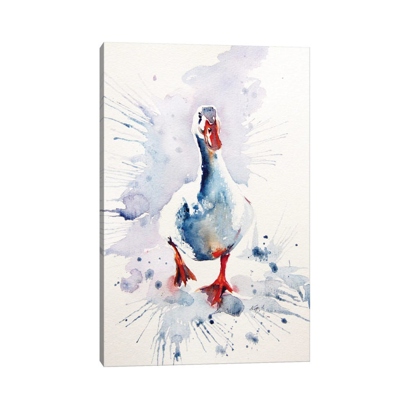 Duck by Anna Brigitta Kovacs - Wrapped Canvas Painting, 20.32 cm H x 30.48 cm W