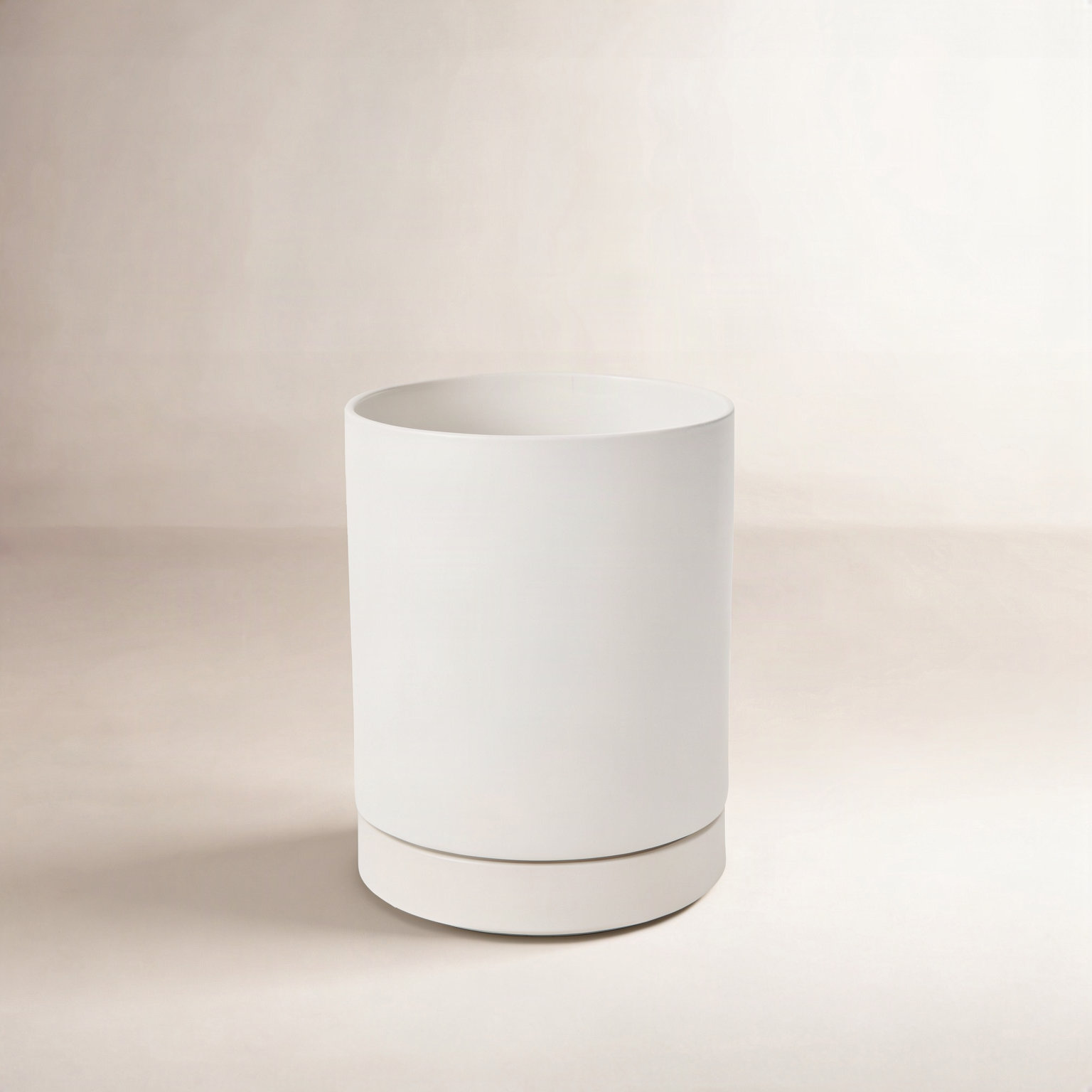 Carlotta Ceramic Pot Planter, 12" H x 12" W x 12" D, White