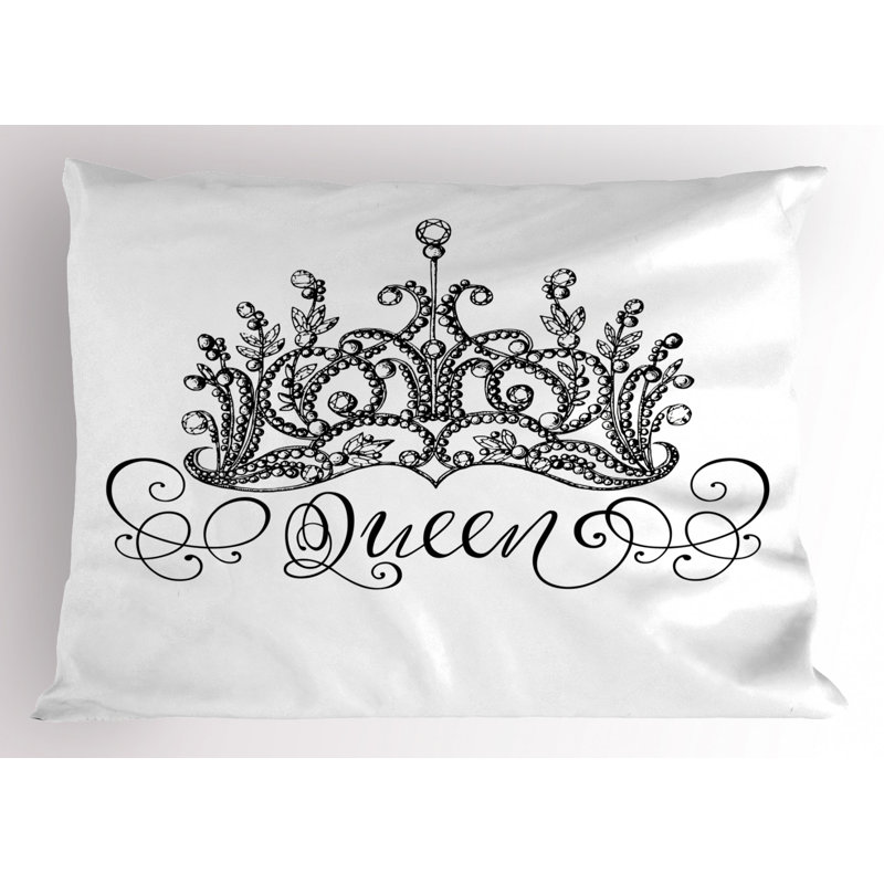 Black/Gray Polyester Microfiber Piece Sham, Twin