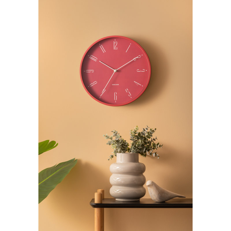 Iron Wall Clock, Red
