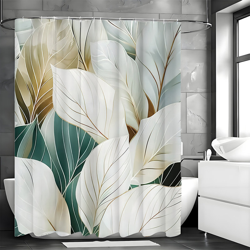 Shower Curtains with Hooks Included