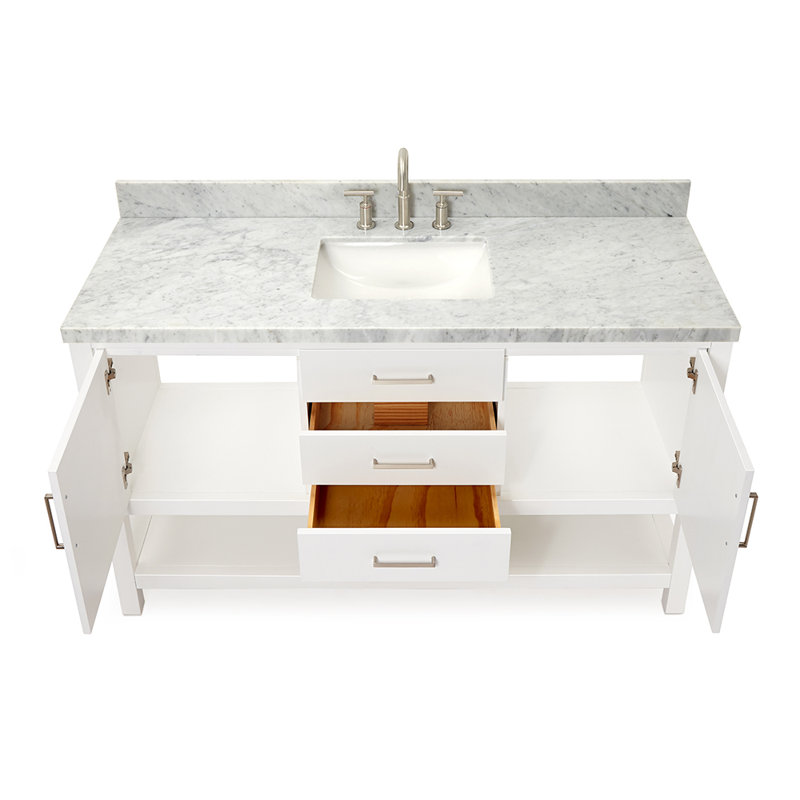 Bayhill 61" W Single Bathroom Vanity Set, 61", White