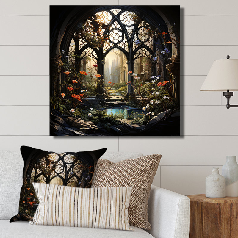 «Church Church», impression florale sur toile, H 16 po x l 16 po x P 1 po, Toile tendue