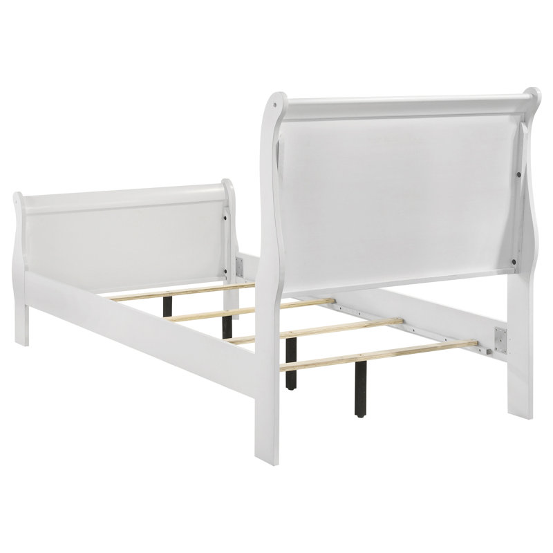 Ensemble de chambre à coucher 5 pièces Modern Modern - Ferrick, Blanc, Lit simple
