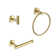 Non-corrosive and rust-resistant high-quality wall-mounted bathroom hardware set (3-piece set)