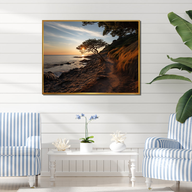 Golden Sands A hypnotisant, impression sur toile, H 30 po x l 40 po x P 1,5 po, Cadre flottant doré