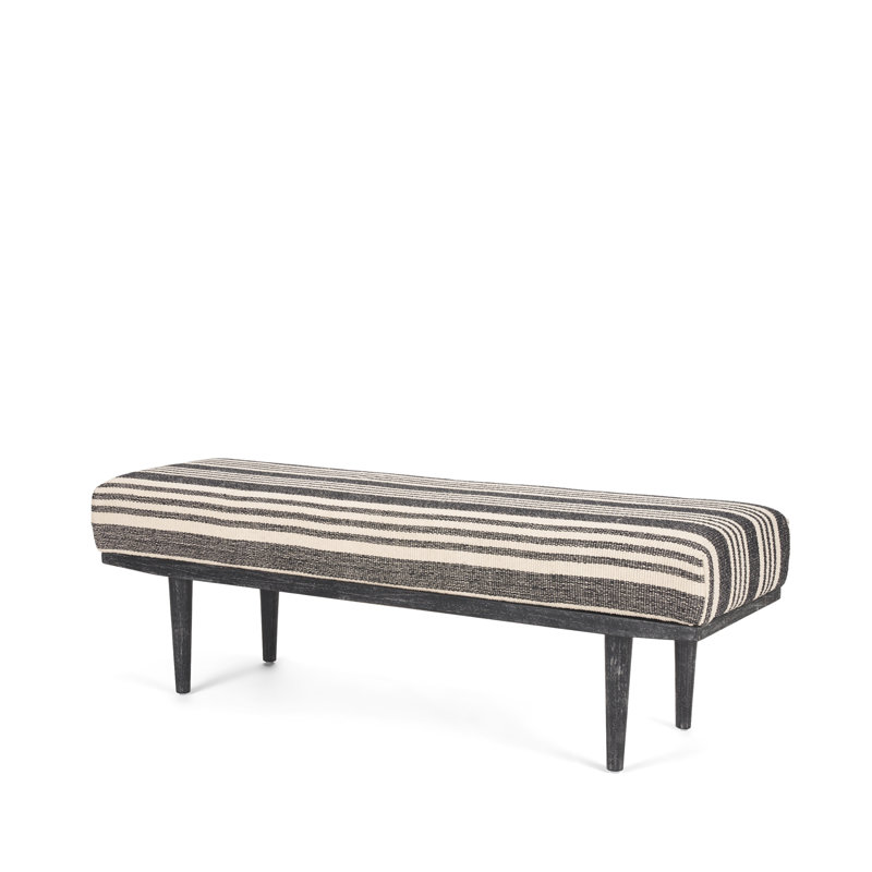 Banc rembourré Thorin, Gris, Noir