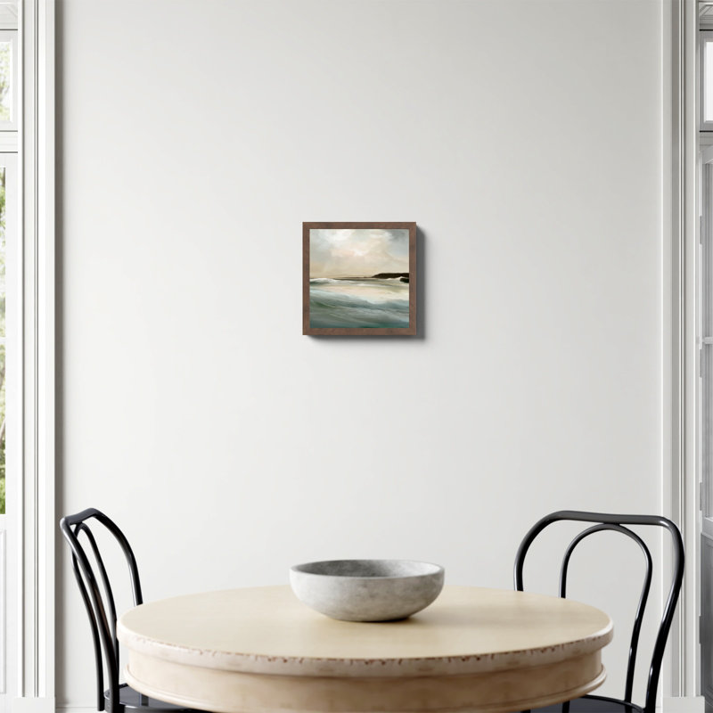 Impression Sennen Cove par Dan Hobday, Non, H 12 po x l 12 po, Papier avec cadre photo noyer
