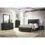 Mobilier de chambre à coucher moderne moderne de style contemporain avec poignées carrées et pieds en métal à glissière centrale