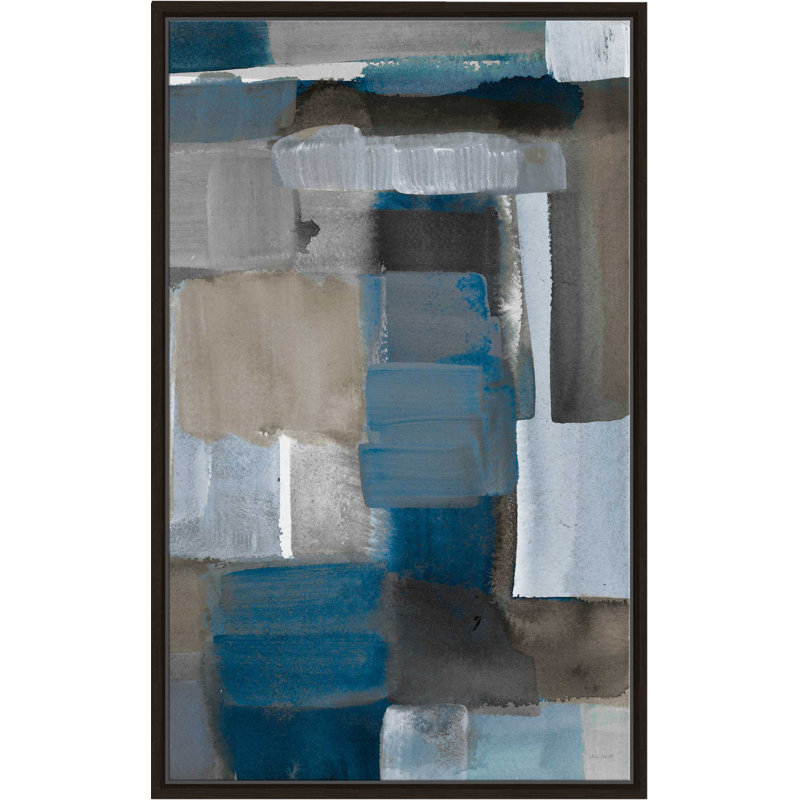 «Blue Taupe Light II», reproduction d'art sur toile encadrée, H 51,5 po x l 31,5 po x P 2 po