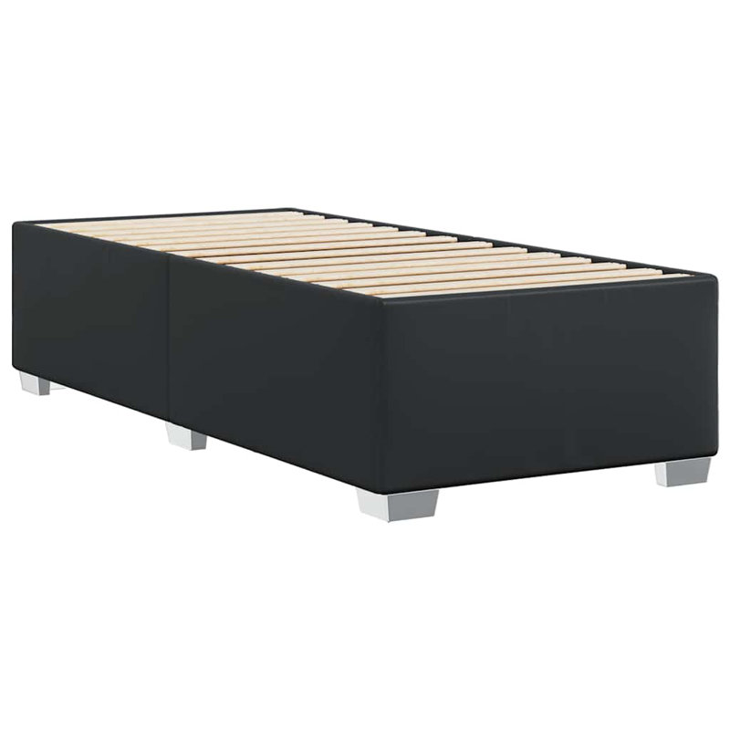 Lit en similicuir Latitude Run® Bed, Lit simple, Noir