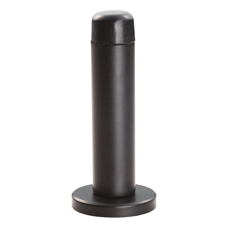 Suzette Brass Baseboard Door Stop, Matt Black