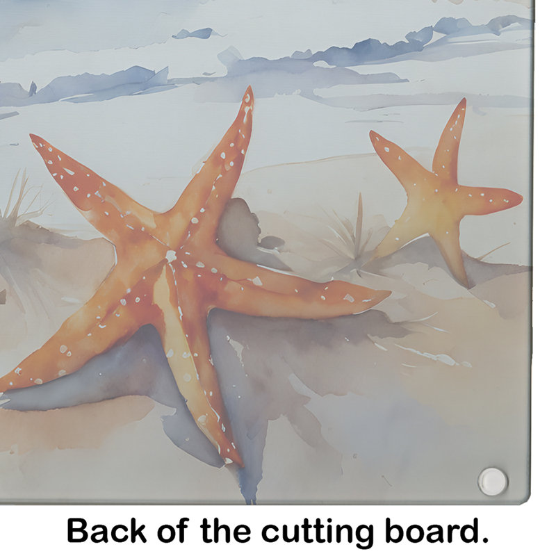 Grande planche à découper en verre Starfish