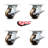 4 Inch Heavy Duty High Temp Phenolic Caster Set with Roller Bearings and Brakes