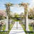 6.8Ft Iron Garden Arbor With Gate-139544131
