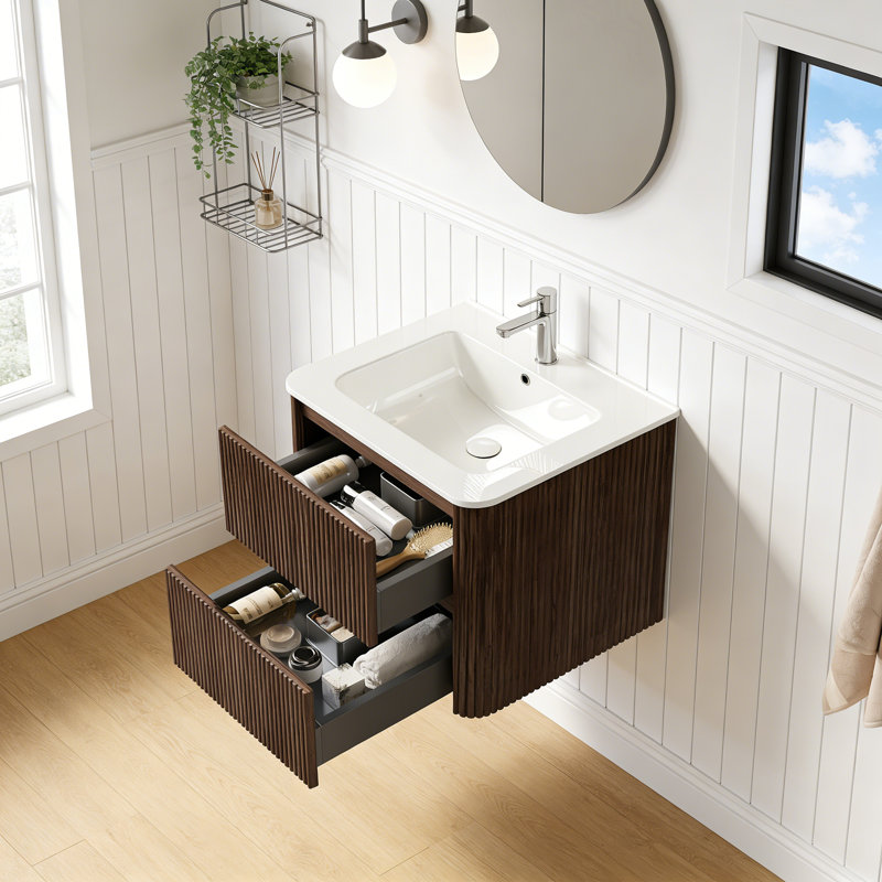 Wall-Mounted Bathroom Vanity with Sink
