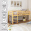 Loft Bed Low Loft Beds with Ladder-1782366158