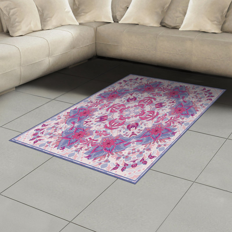 Persian High Density Long Fiber Poly Threads Decorative Area Rug Carpet, Rectangle 4' x 5'8"