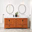72" Maybeck Dbl Vanity - Tinted Oak With Rect Undermount Sinks-772042689-772042688