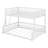 Floor Bunk Bed Frame With Ladder – Safety Guardrails Equipped, Simple & Easy To Assemble-564847286-564847287