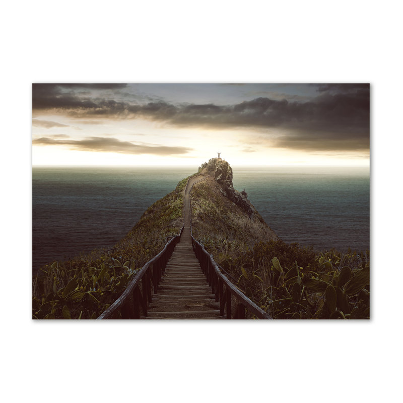 Path On The Rock - No Frame Print on Canvas
