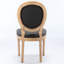 Chaise de salle à manger française, lin gris foncé, structure en bois massif, chaises design Sw1845dg, revêtement en lin, bois-1473494343