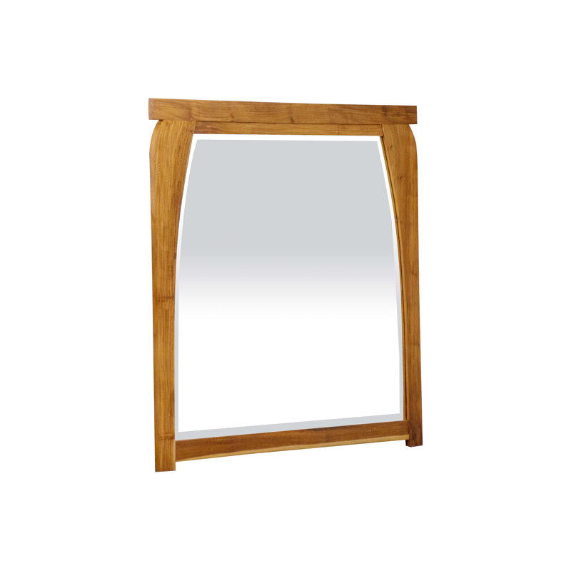 Miroir biseauté de salle de bain EcoDecor, H 35 po x l 36 po x P 1 po, Brun