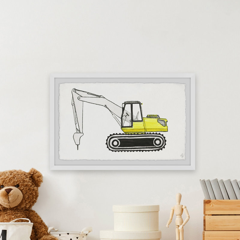 «Jackhammer Truck» par Anyan, reproduction encadrée, H 30 po x l 45 po x P 1,5 po