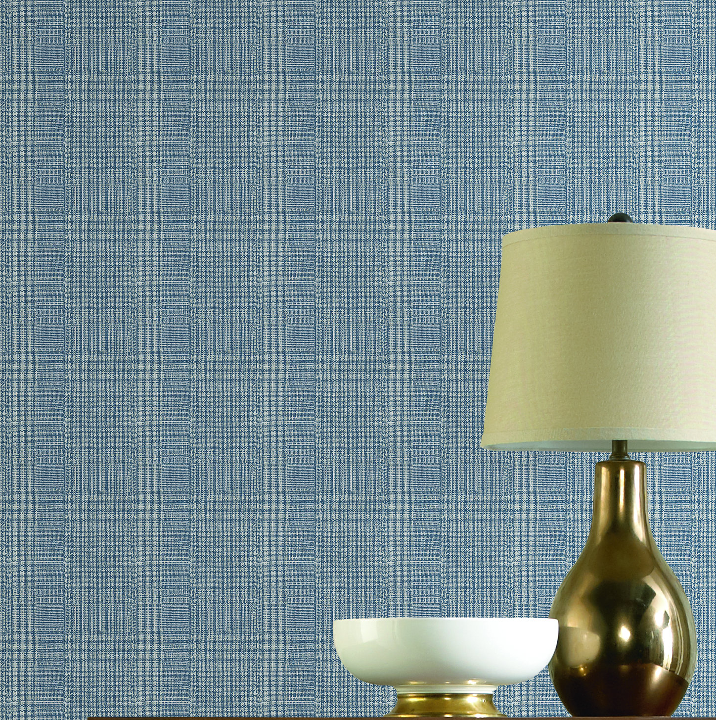 Plaid Wallpaper, Blue