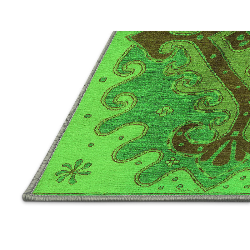 Harender Washable Oriental Indoor Rug, Rectangle 8' x 12'