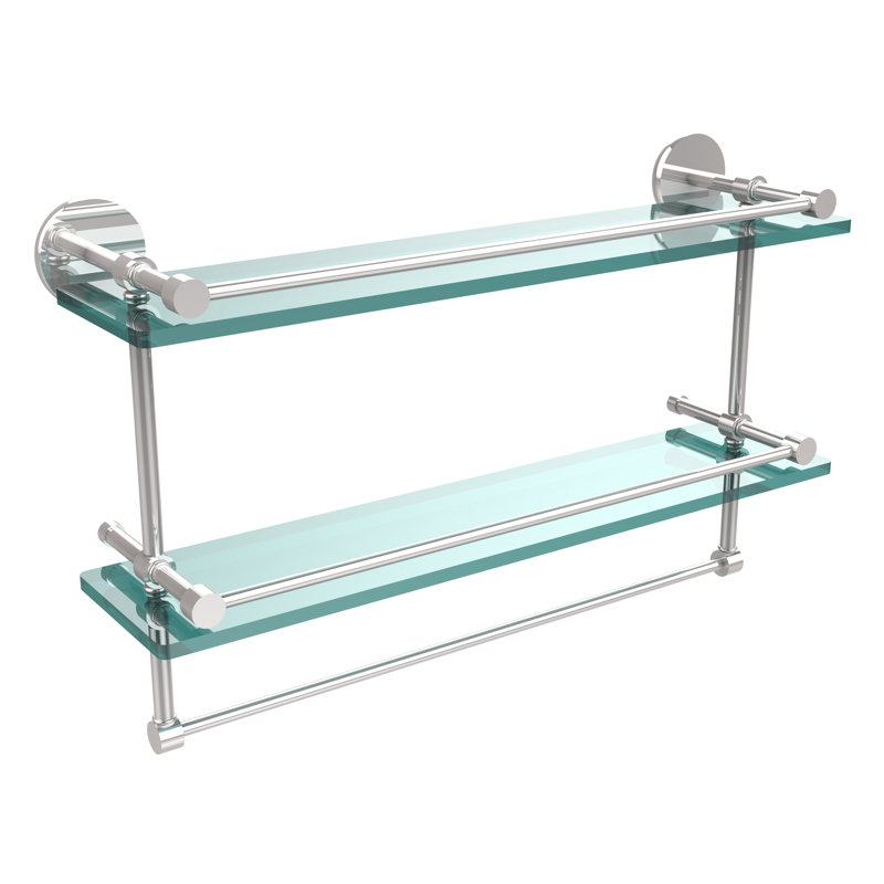 Tablette 2 pièces Dalston, H 12 po x l 22 po x P 5 po, Chrome poli