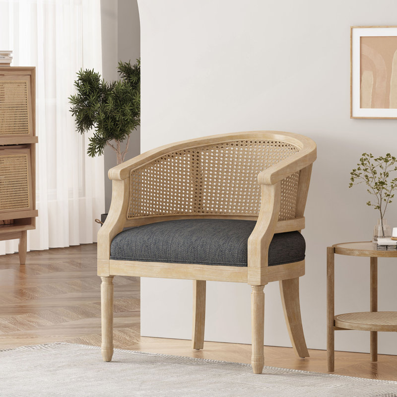 Chaise d'appoint en bois d'hévéa gris anthracite, Gris anthracite