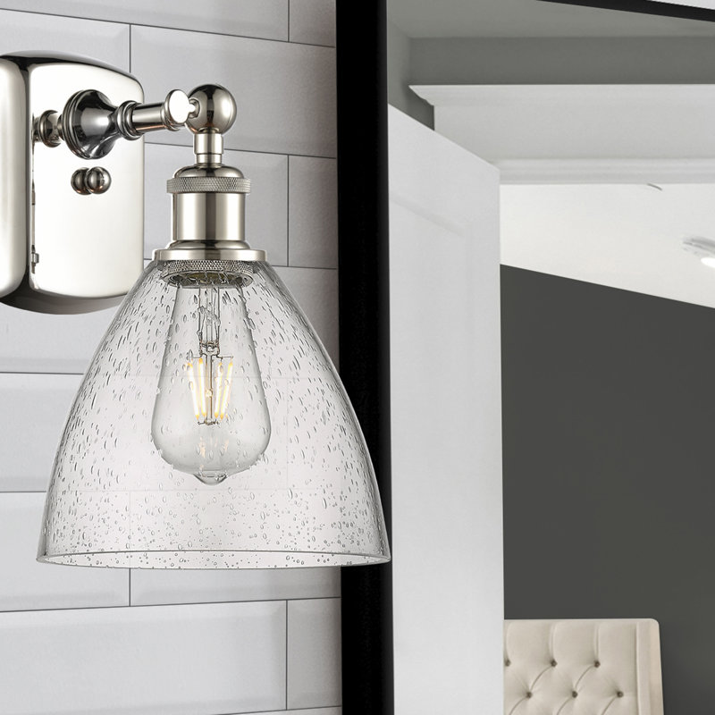 Shauna Armed Sconce, LED, Polished Nickel