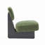 Chaise longue 2 pièces en tissu d'ameublement en polyester avec base en bois robuste-1651917199-1651917184