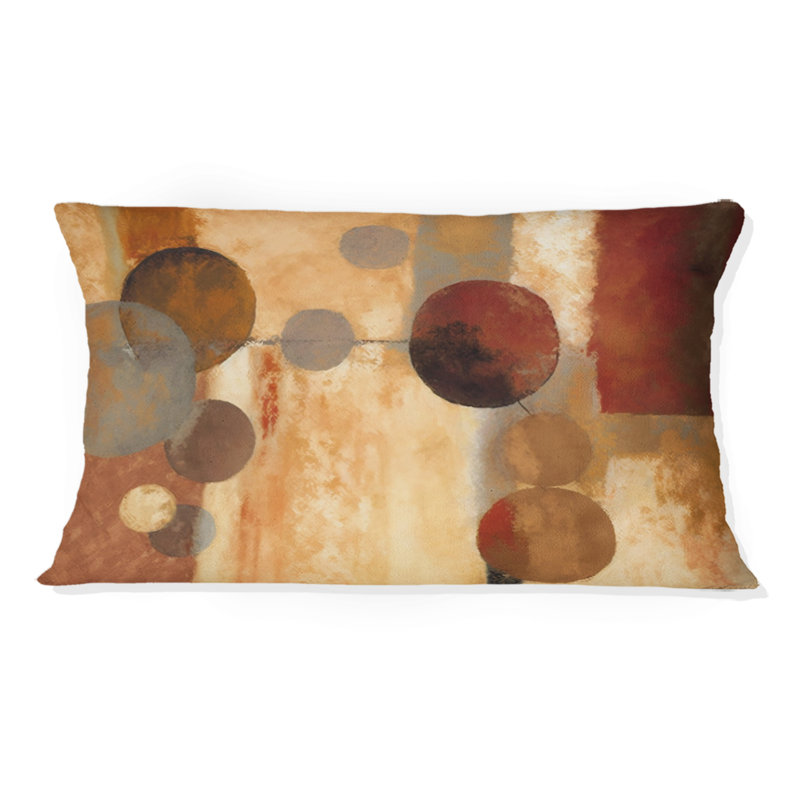 Aged Barrel Universes I - Coussin décoratif à imprimé abstrait