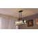 31.5" Industrial Farmhouse 5-Light Linear Chandelier Black Metal Frame with Rope Detail,Adjustable Height for Dining Room or Kitchen Island
