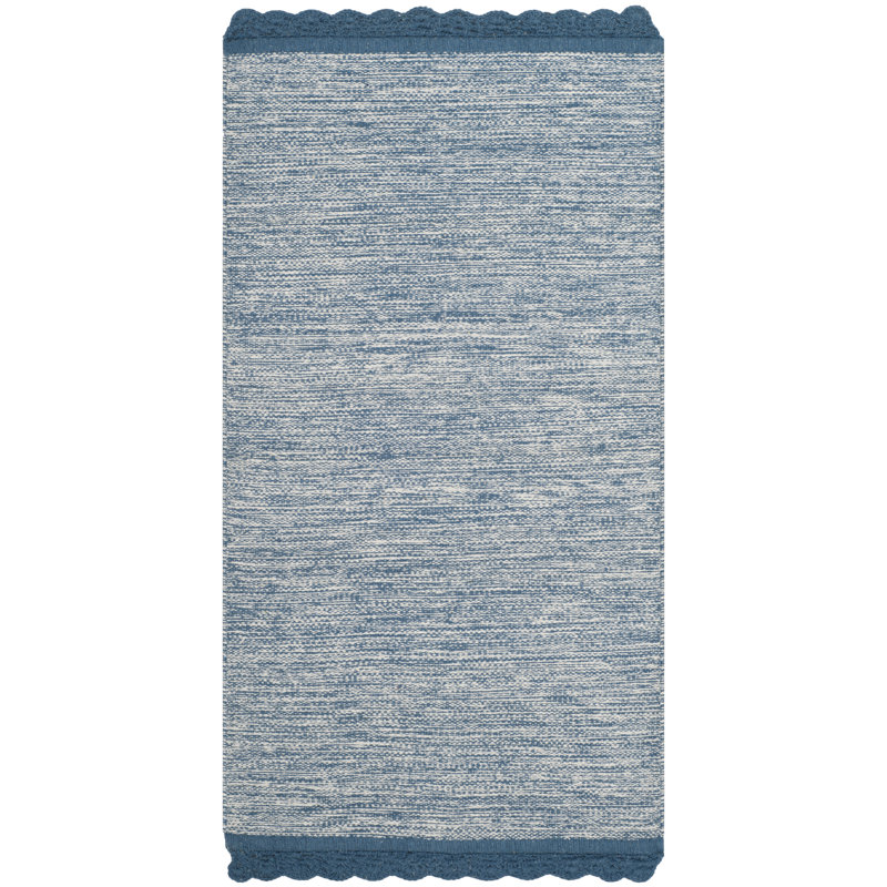 Mohnton Hand Woven Cotton Solid Color Rug, Rectangle 2'3" x 3'9"