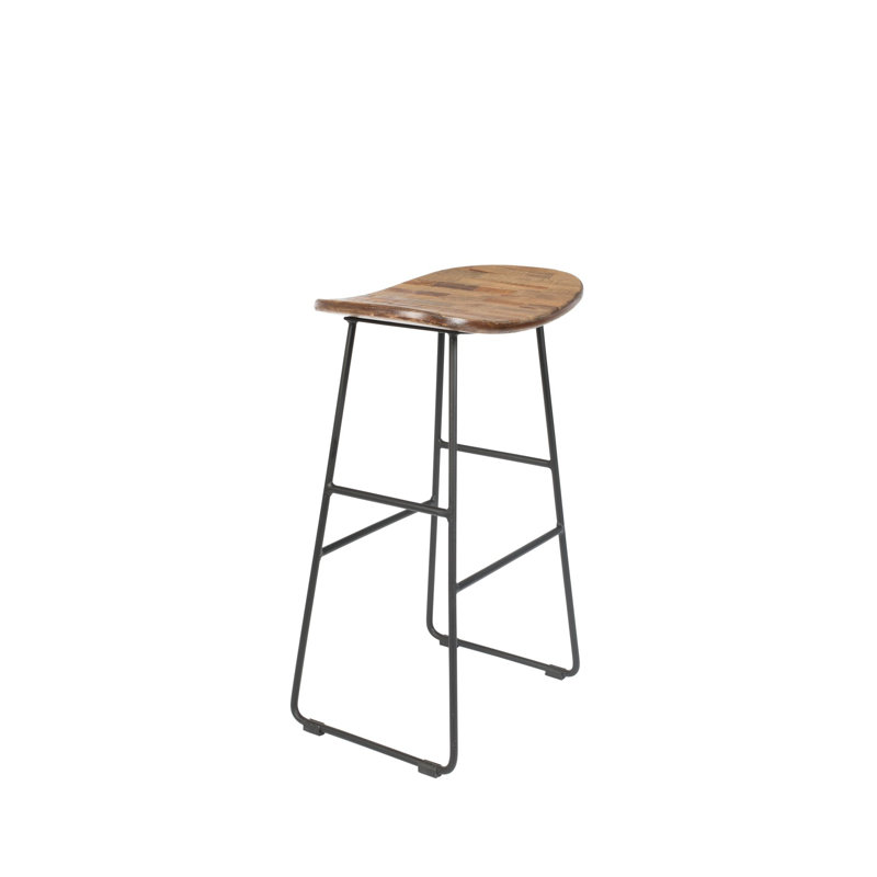 Tabouret de bar et de comptoir en bois massif Tangle, Tabouret de comptoir (assise de 24 po de hauteur), Naturel