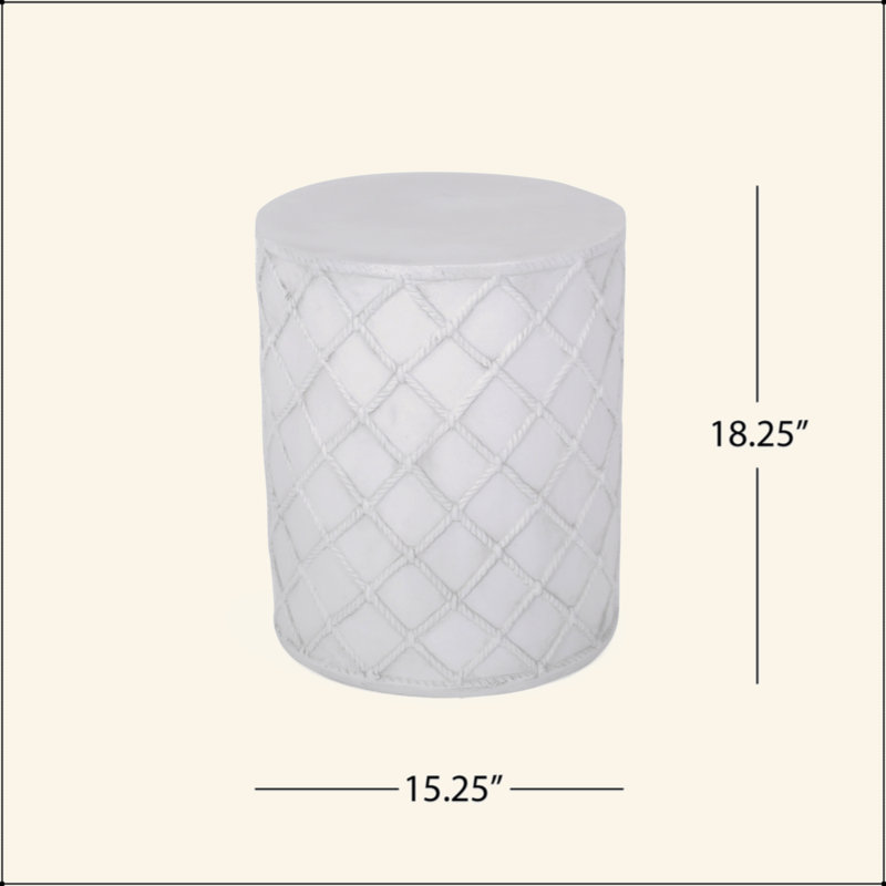 Table d'appoint polyvalente en béton léger avec motif élégant pour tout espace
