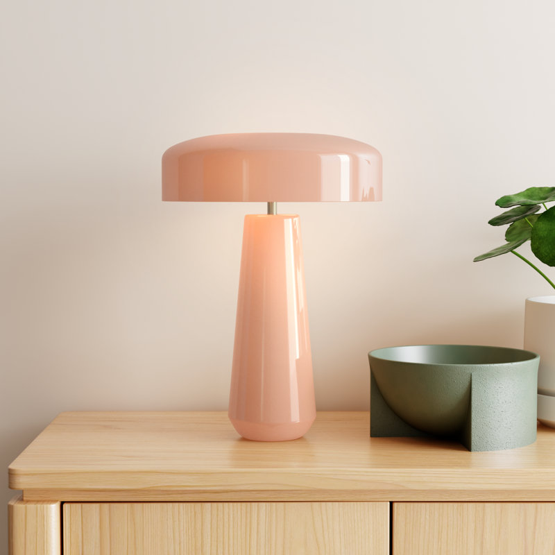 Hardacre Ceramic Table Lamp, Gloss Blush